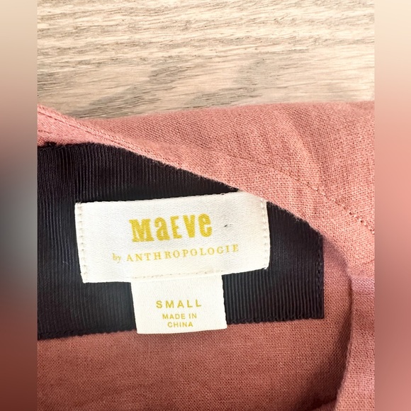 Anthropologie Daphne Terracotta Midi Dress with Black Floral Detail - Picture 8 of 11